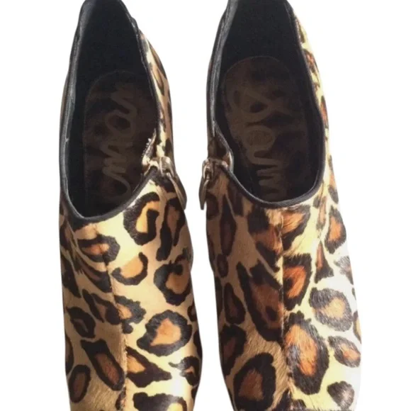 Sam Edelman size 10 Felix leopard calf hair platform bootie NWOT